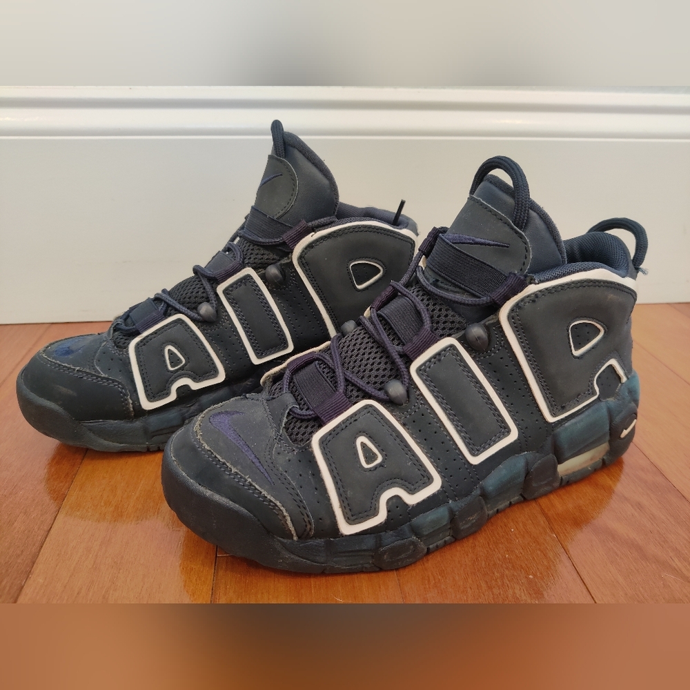 Vintage Nike Air More Uptempo Navy Sneakers